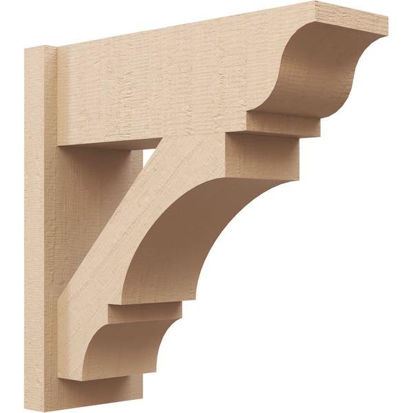 Ekena Millwork 8-in W x 22-in D x 22-in H Balboa Trad Rough Cedar Woodgrain TimberThane Outlooker, Primed Tan OUTUR080X22X22BOA04RCPR - main